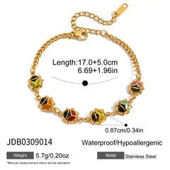 Pretty Gorgeous Stuff Ladybug Bracelet flat lay