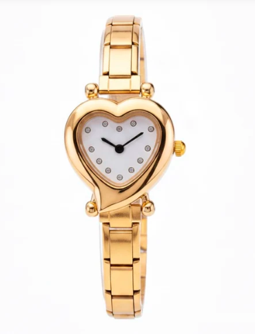 Heart White Dial Italian Charm Watch