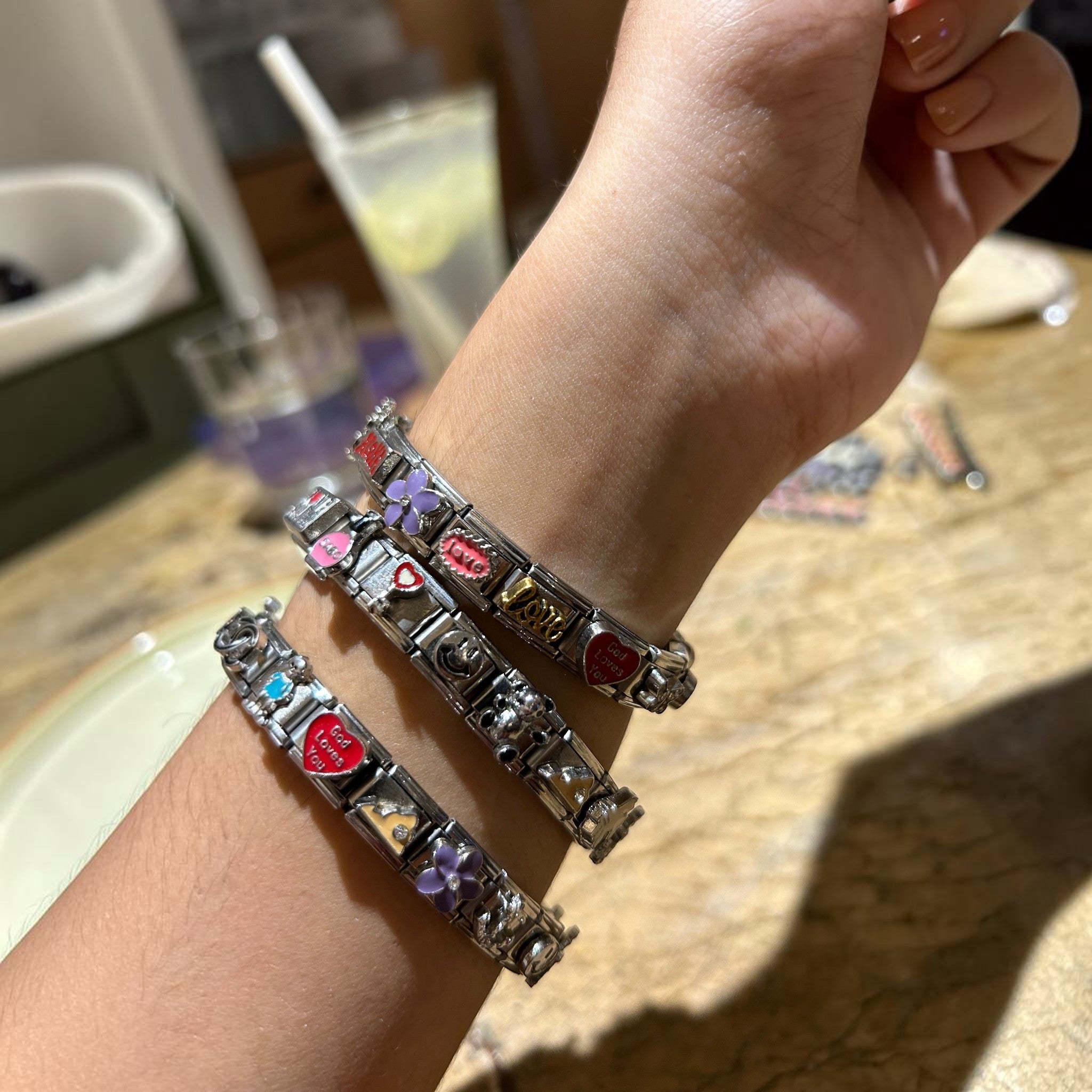 Silver Italian Charm bracelet