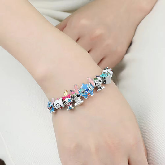 Stitch themed Pandora Bracelets in Silver| Hypoallergenic | Anti Tarnish