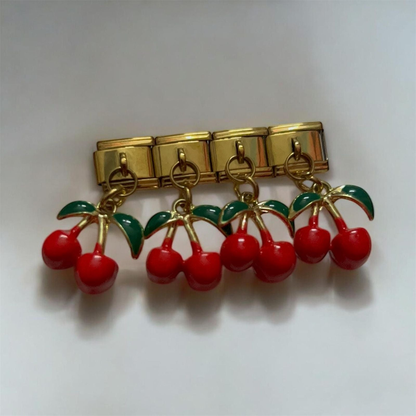Cherry |Gold Pendant Italian Charm