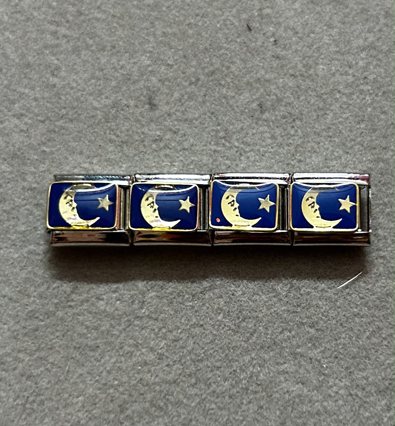 Moon Star Fantasy| Silver Italian Charm
