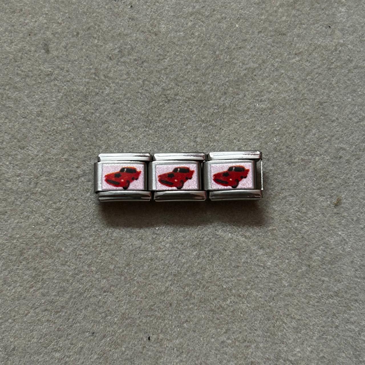 Red Car| Silver Italian Charm