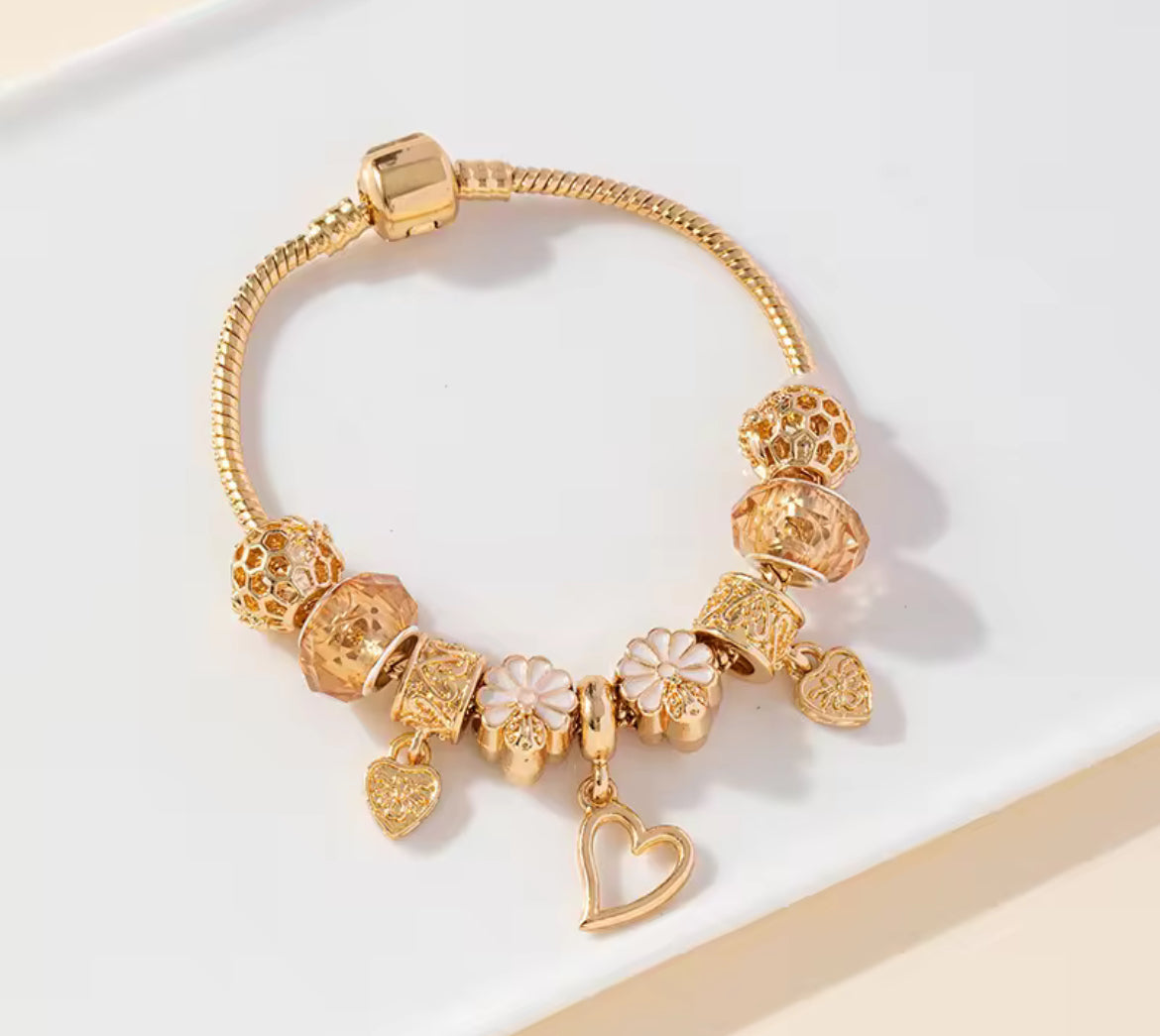 Pandora Bracelets in Gold| Silver plated| Hypoallergenic | Anti Tarnish| Adjustable and Openable